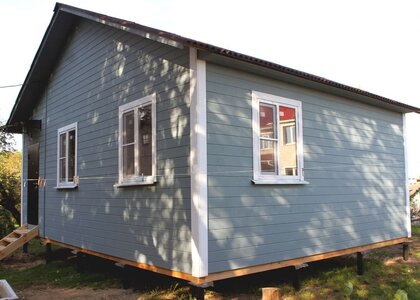 Одноэтажный каркасный дом в д. Новоивановское